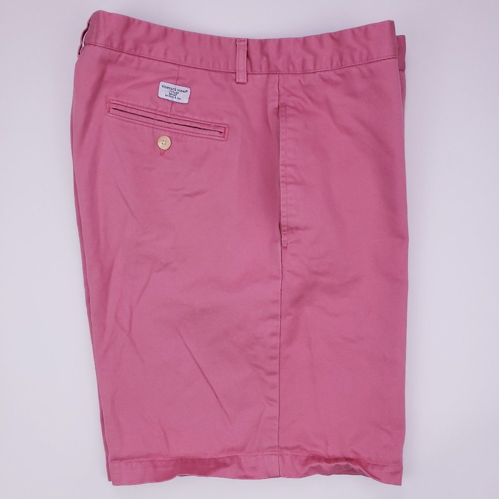 Vineyard Vines Pink Shorts 34 Flat Front Cotton Me - Picture 9 of 12